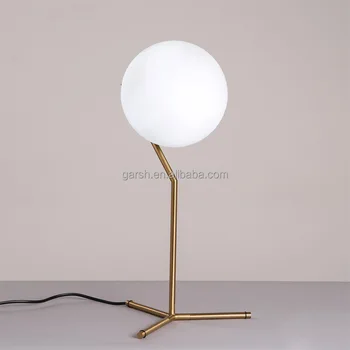 moderne creatieve melk wit glas bal nachtkastje lamp - buy glas bal