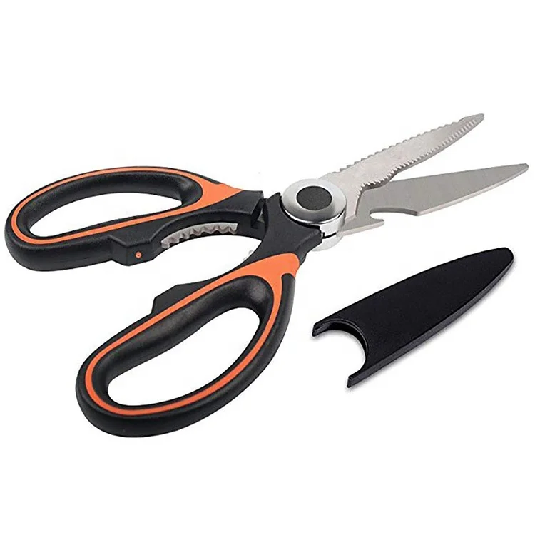 
Factory Stocks Sharp Premium Heavy Duty Kitchen Shears Multi Purpose professional scissor Poultry fish Scales scraping 