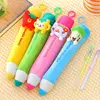 Cute plush cartoon pencil creative stationery bag pencil box students learning activities with hook