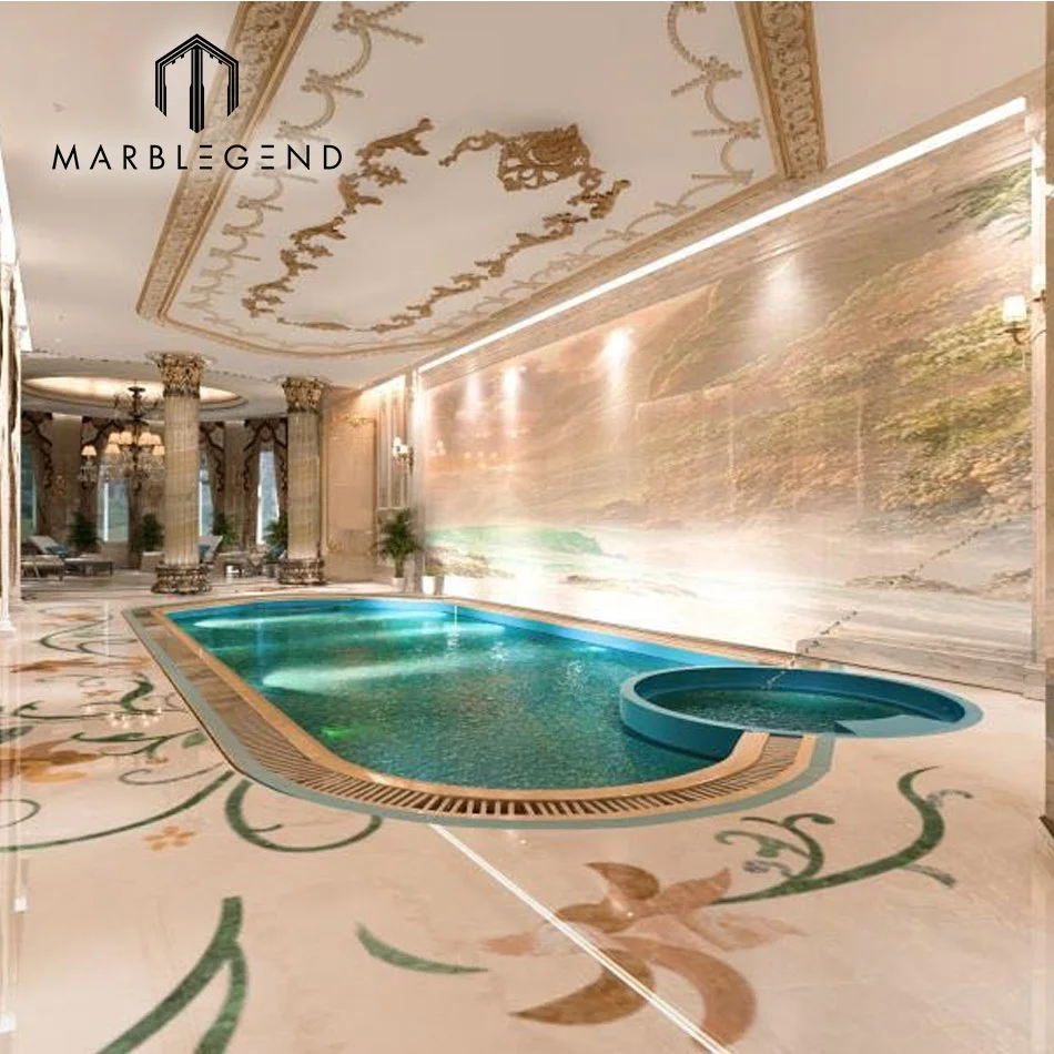 
Customized luxury style building interior swimming pool 3D design services 
