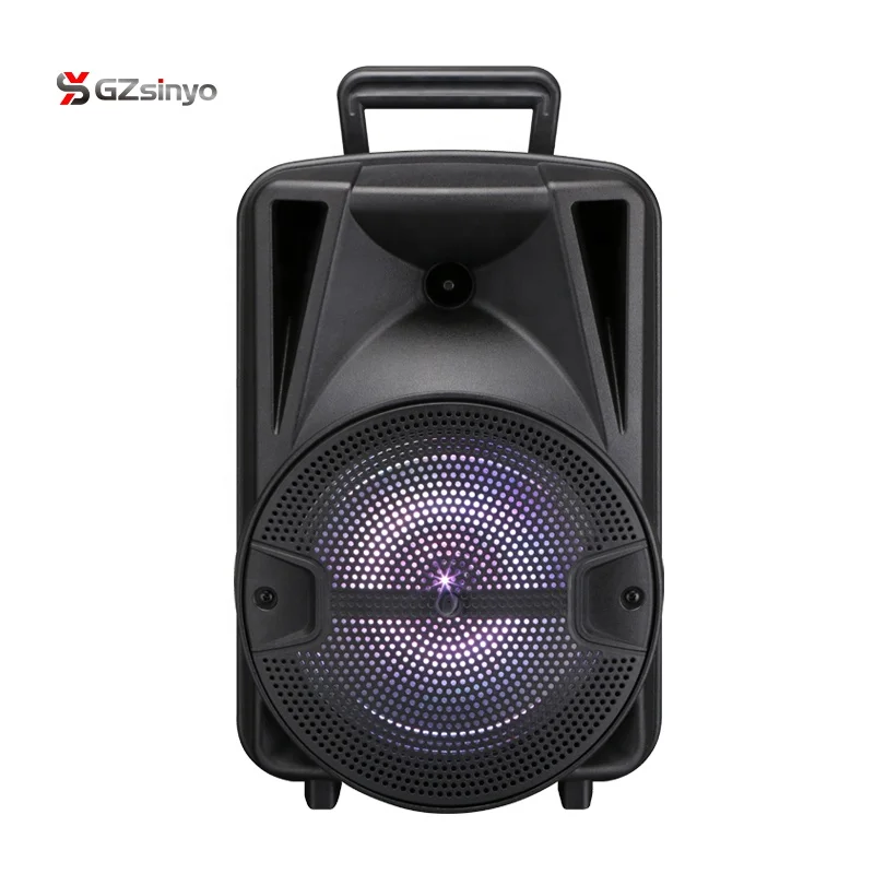 

2019 cheap 8 inch party trolley speaker karaoke with LED lights, Black