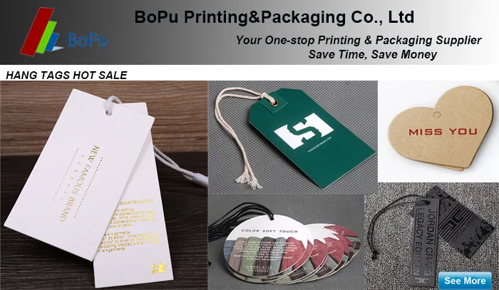 custom hang tags with elastic string