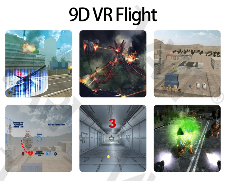 VART Unique Design Virtual Reality VR Aircraft Standing Flying Flight Simulator
