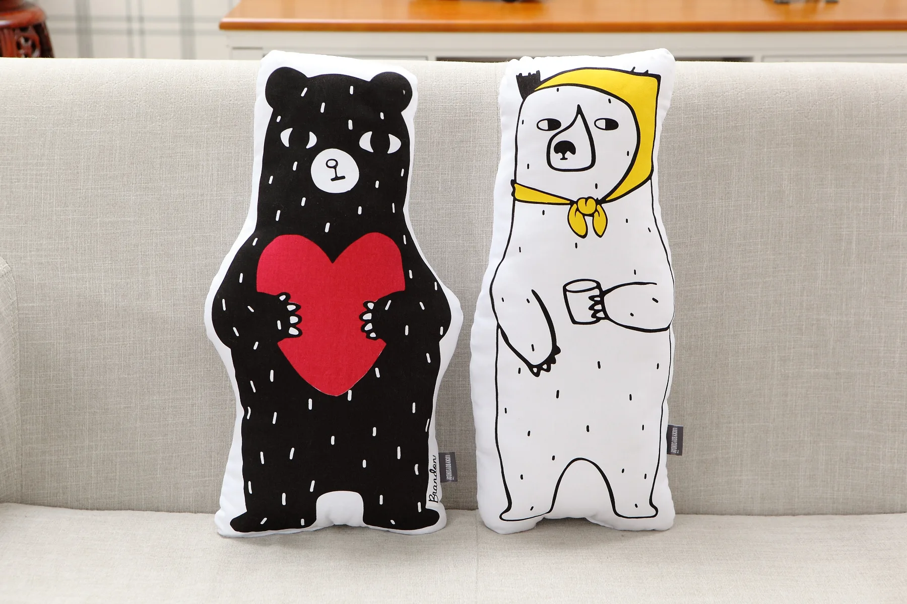 Cute Bear Ins 50*25cm Children Kids Bedroom Toy Dolls Sofa Car Seat Cushion Baby Photography Prop Baby Sleeping Calm Doll - us257