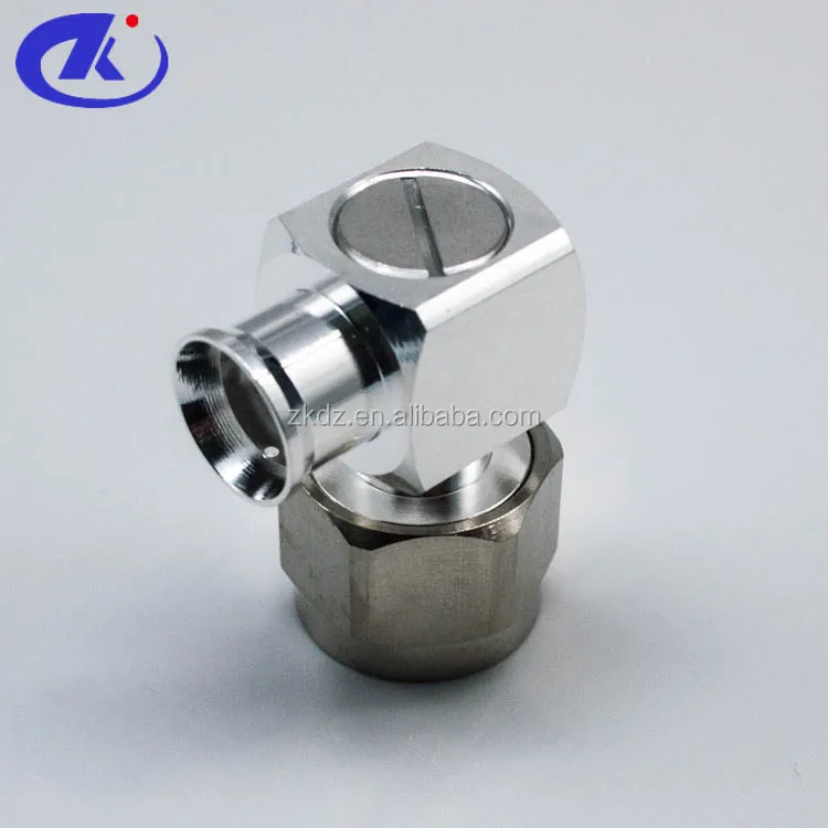 N MALE RIGHT ANGLE RF CONNECTOR FOR 3/8"SF CABLE SOLDER TYPE