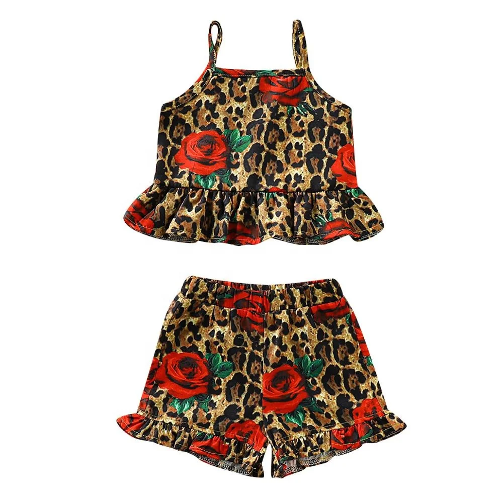 conjuntos de verano para niña ropa de bebes con estampados dos piezas para niñas