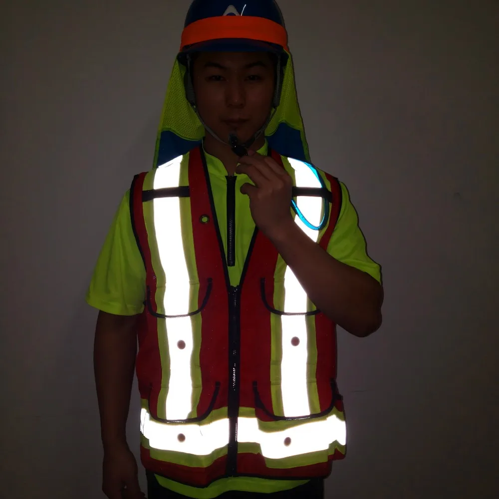 Reflective Construction Safety Vest With Water Bladder Buy High