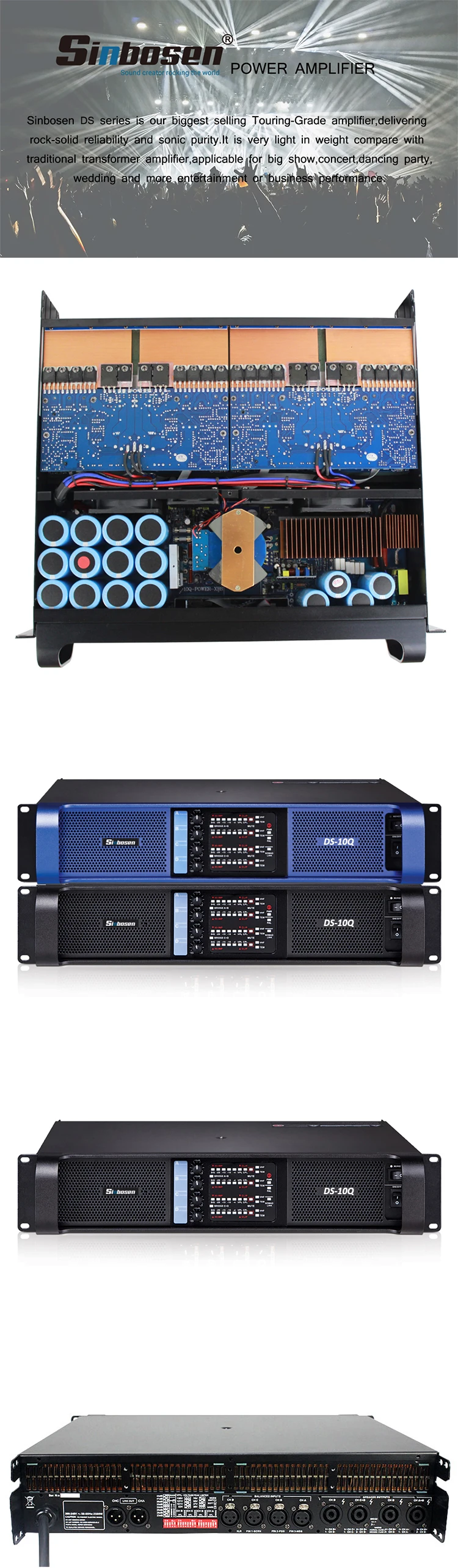 Hot Amplifier Karaoke System Group 2 Channels Ds14k Poweramp 4 Channels Ds10q Professional