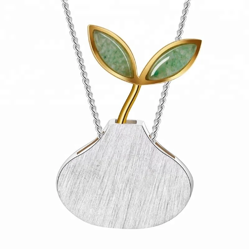 

Handmade Spring Leaf Natural Stone jewelry fashion, As photo