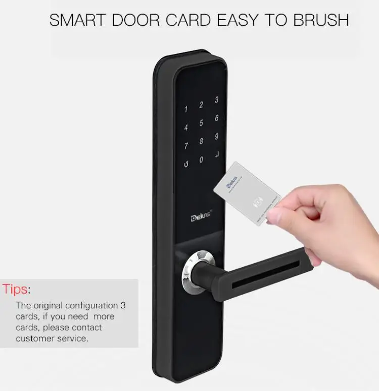 
smart phone ttlock app control bluetooth fingerprint password door lock for home airbnb office school hotel 