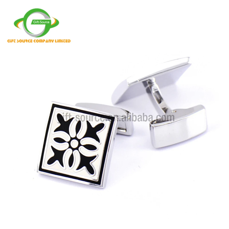 

Wholesale cheap price silver cuff links & tie clips with custom logo