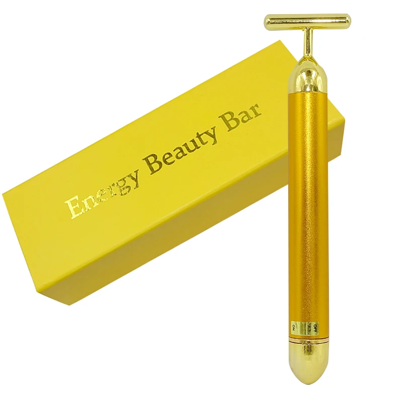 

Amazon Hot Selling 2018 home V Shape Face Beauty Bar 24k Golden Pulse Skin Care 24k Gold Energy Beauty Bar