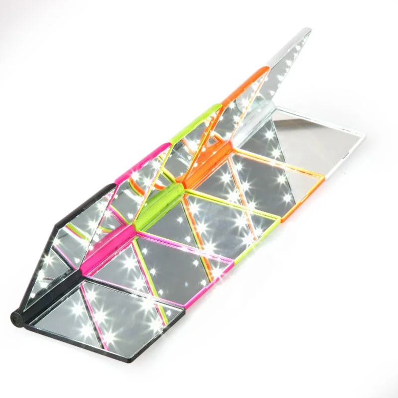 

Lady Makeup Cosmetic Compact Folding Portable Pocket Mirror 8 LED Lighting Bulbs Decorative mirror, Many