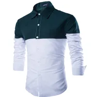 

A3921 easy-wearing vibe pinhole contrast color dress shirts