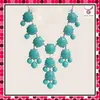 Classical Turquoise Bubble Bib necklace, 2012 Best selling J.style necklace jewelry, Top trendy USA Bib necklace