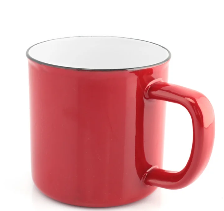 

Ceramic custom enamel mug with customized logo, Transparent