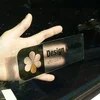 Vehicle transparent reverse window oil change static sticker