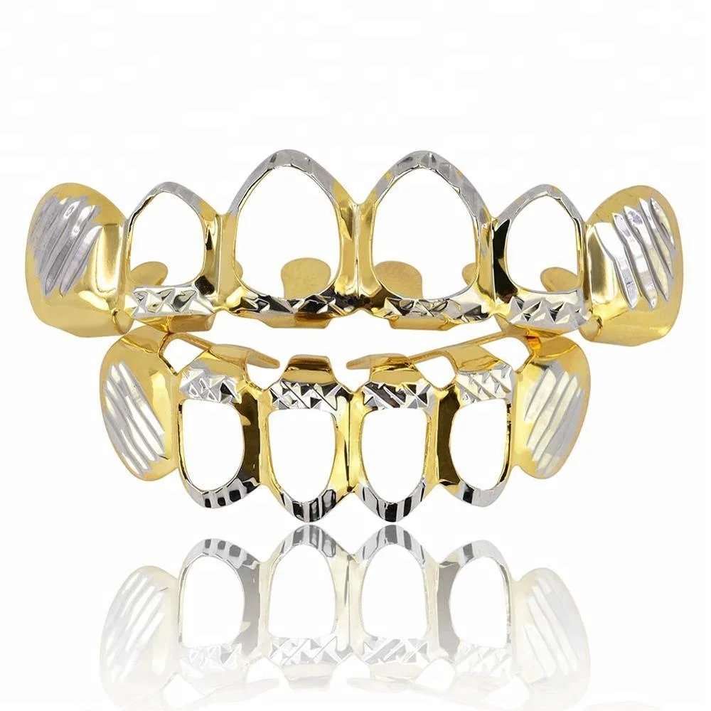 

Whole Gold Teeth Grillz Phi Flowers Hollow Teeth Grills Jewelry