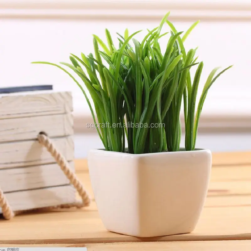 Artificial Gr Potted Pot Fake Plant Bush Cactus 13cm 5in Home Pvc Jpg