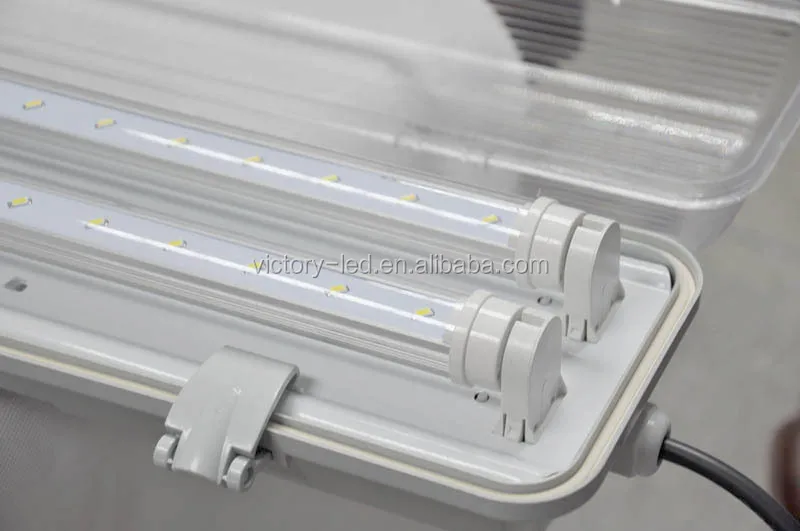 Waterproof dust-proof corrosion-proof SMD2835 T8 Tube Fixture 2X18W IP65 LED Tri-Proof Light