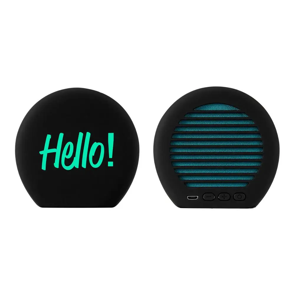 

2019 New Design Portable Customizable Wireless Bluetooth Speaker With Led Light up Logo, Black