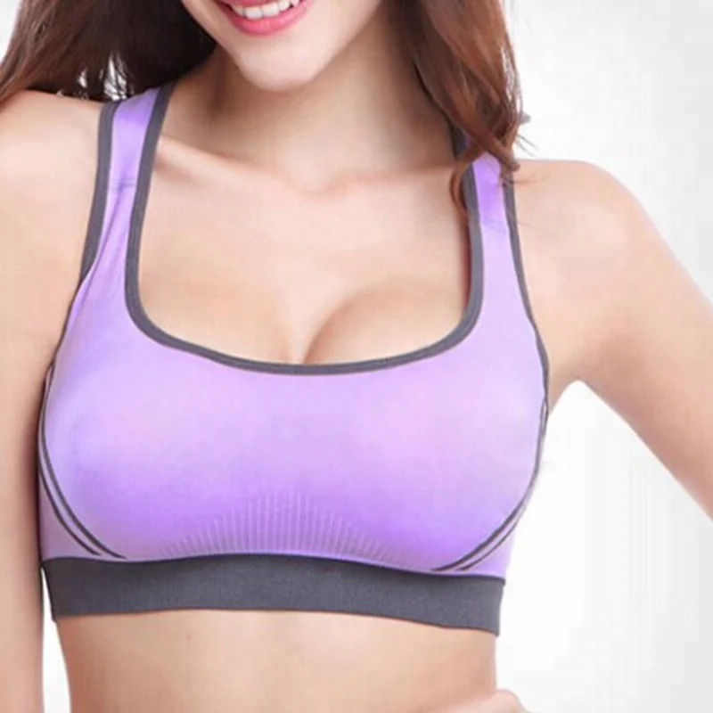 

4013 Wholesale breathable women sportswear top wear wireless sports bra, Nude black pink rose red, blue, deep blue, white, purple, yellow green