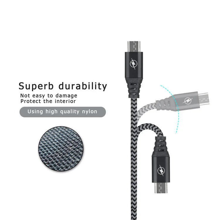 2018 Wholesale Luxury Fast Charger Data cable wire Micro USB Cable for Android Iphone Type-c