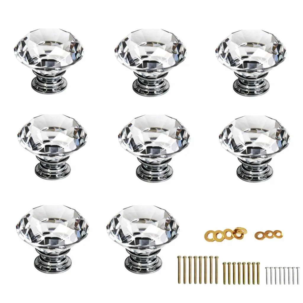 4 inch glass drawer pulls