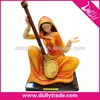 Home Decoration Indian Lady Statu Playing Music Religious Style Resin Craft