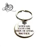 Stainless Steel "When God Closes One Door, He Opens Another" Inspirational Keychain