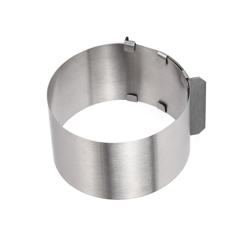 

Adjustable Mousse Cake Mold Stainless Steel Round Mousse Ring, Silver