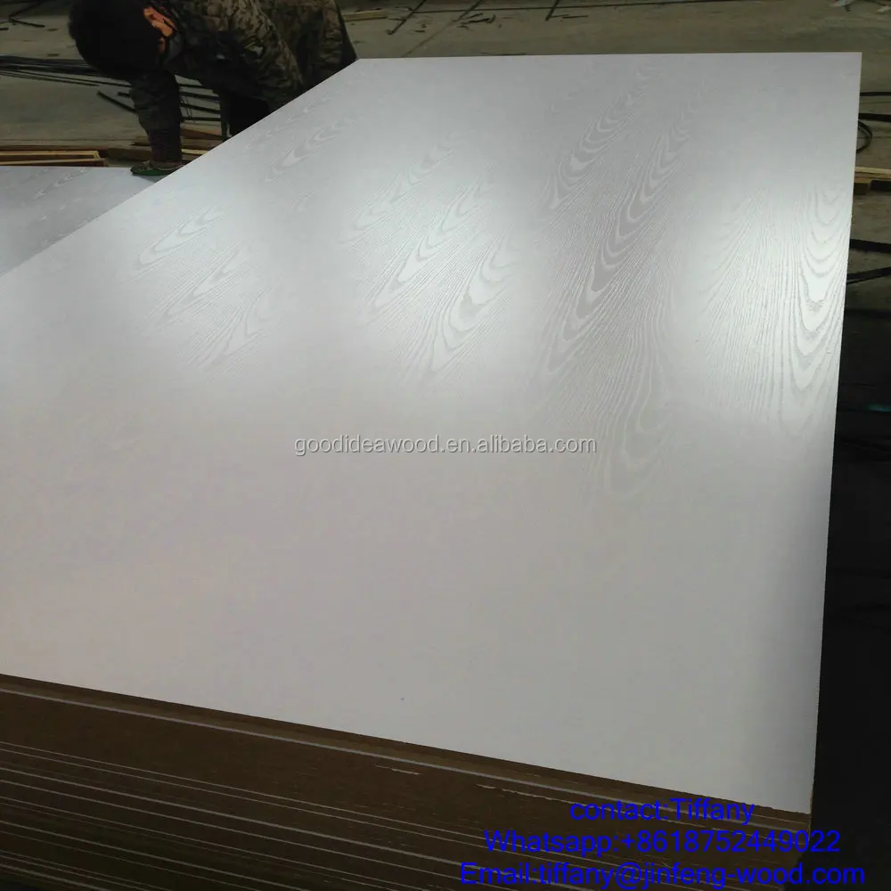 
high quality titanium white rough fiish 8mm thickness MDF and Melamine MDF 
