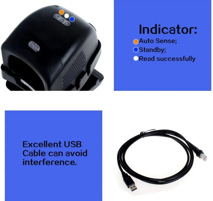 HBA-2020 Manufacturer retail supermarket barcode scanner handheld Laser Bar code reader