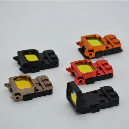 

Vism Flip Red Dot Pistol Sight Holographic Reflex Red Dot Sight for Airsoft Hunting Air Soft, Black/tan/red/gold