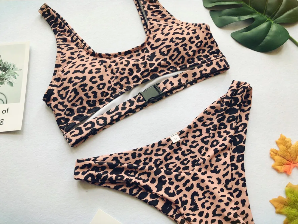 V Bottom High Cut Bikini 2019 Buckle Sexy Swimsuit Push Up Bathers