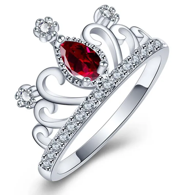 

Korean version of the hollowed out crown high-end inlaid zircon rose gold ring