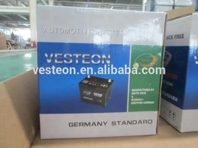 
German Standard(DIN)New Package 12V 80AH Maintenance Free Auto Car Battery From Vesteon China 