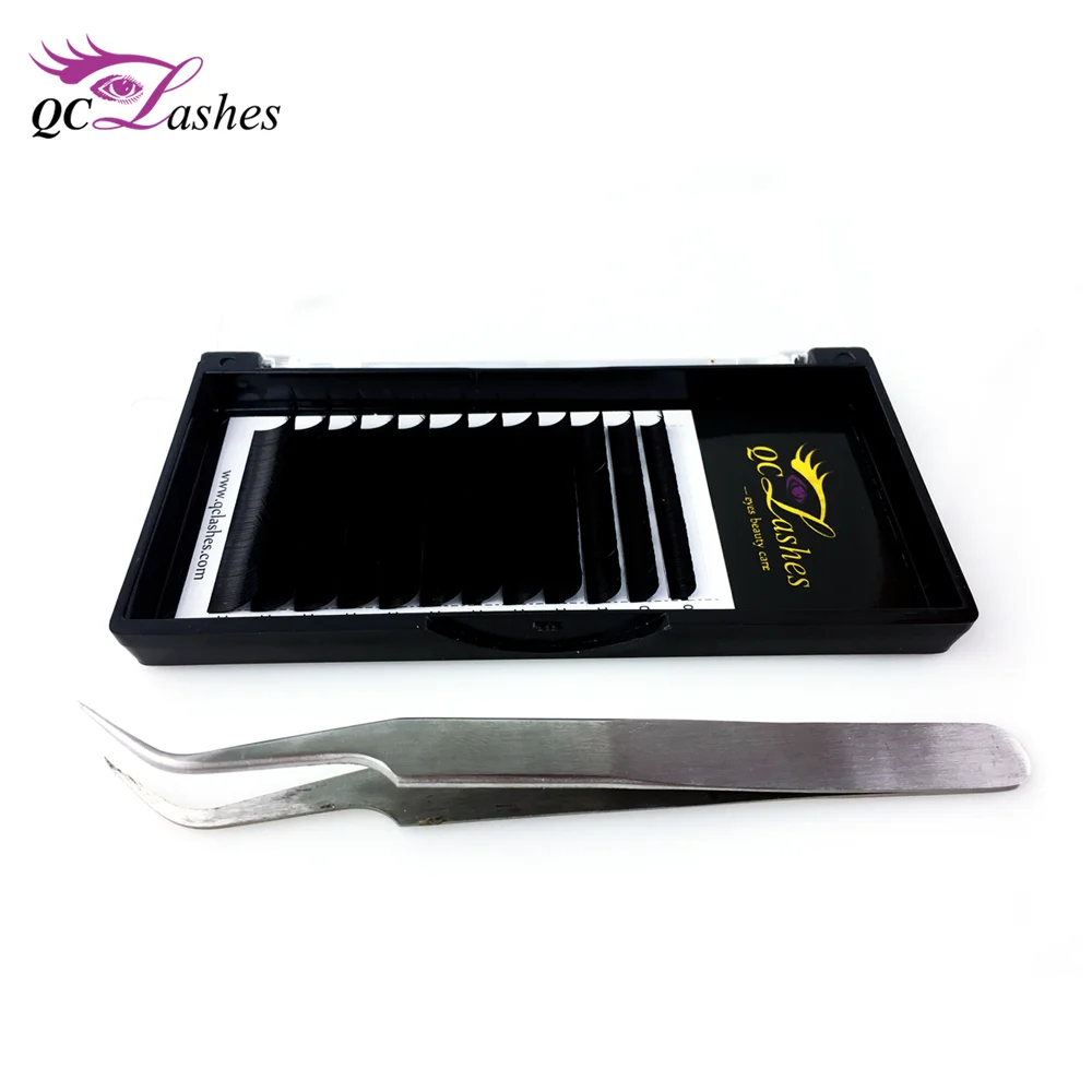 

Top Quality black Individual eyelashes 8-16mm Eyelash Extension, Natural black
