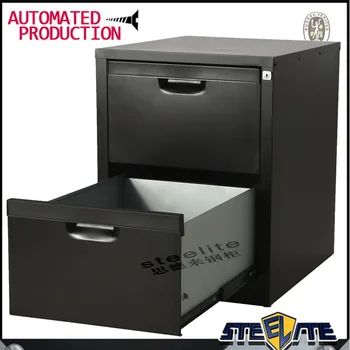 Office Furniture Lite Black Metal 2 Drawer File Cabinet Forte