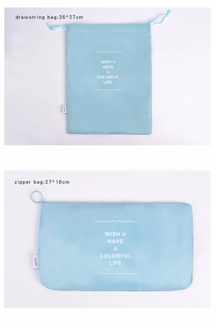 Promotional Packing Clothes 6 pieces Storage Organizer Travel Set Travel bag