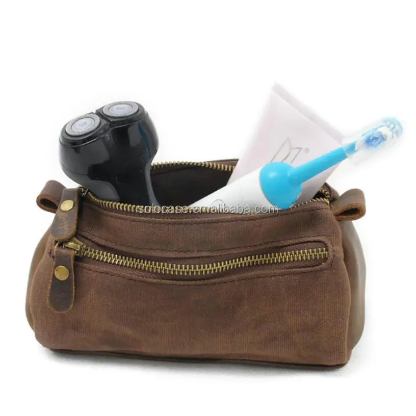 Waxed Canvas Dopp Kit Shaving Bags