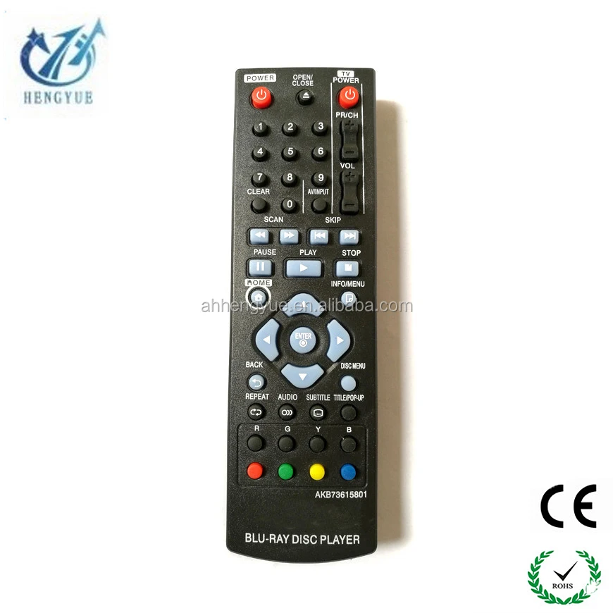 

new products rf remote control AKB73615801 For LG Blu-Ray Disc Player Remote Control, Black