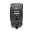 12-24V Car Boat Dash Flush Mount 3.5mm AUX Extension Cable Mounting Panel USB charger socket