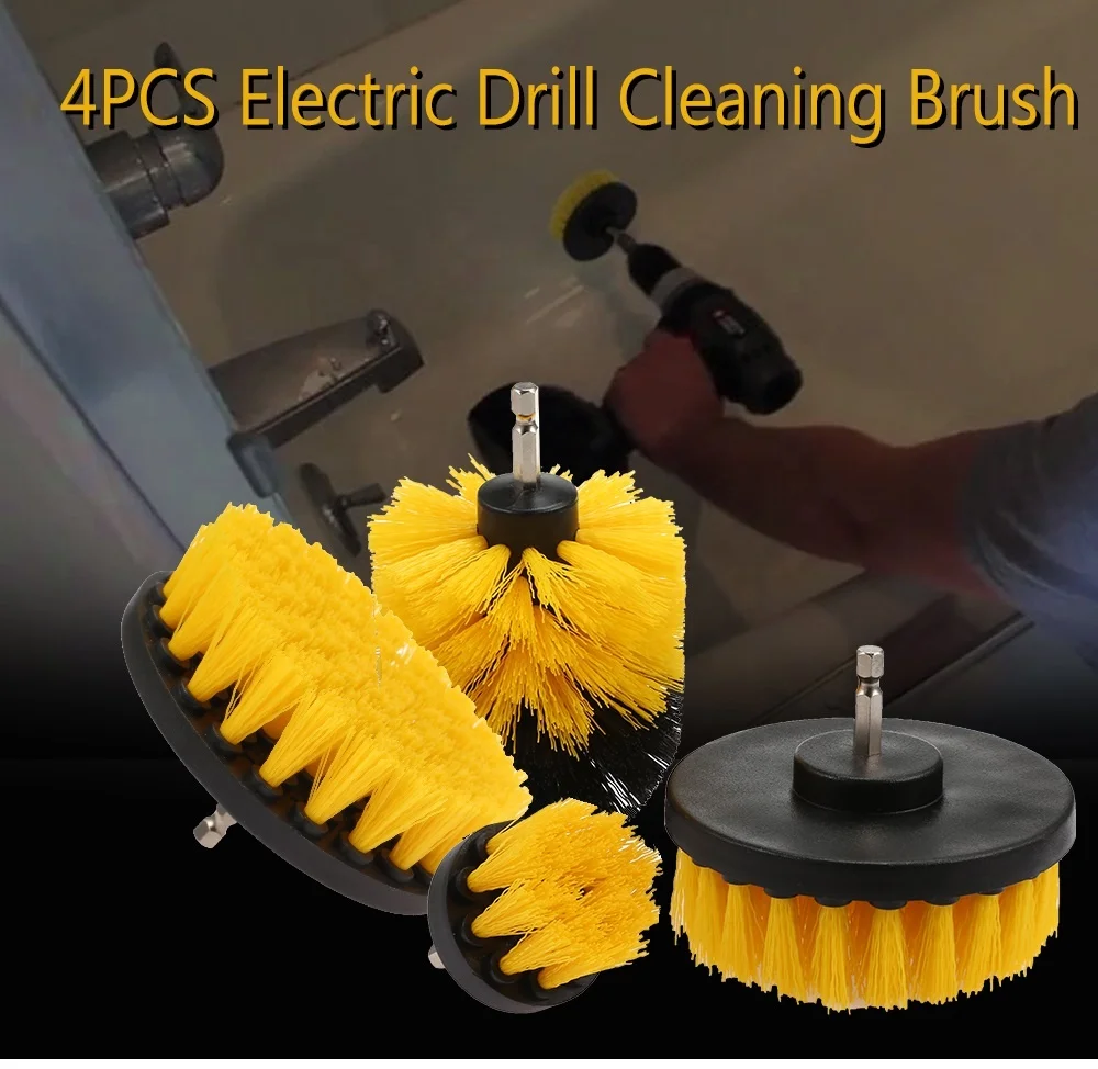 14piece Drill Brush Attachments Set,Scrub Pads & Sponge,Power Scrubber