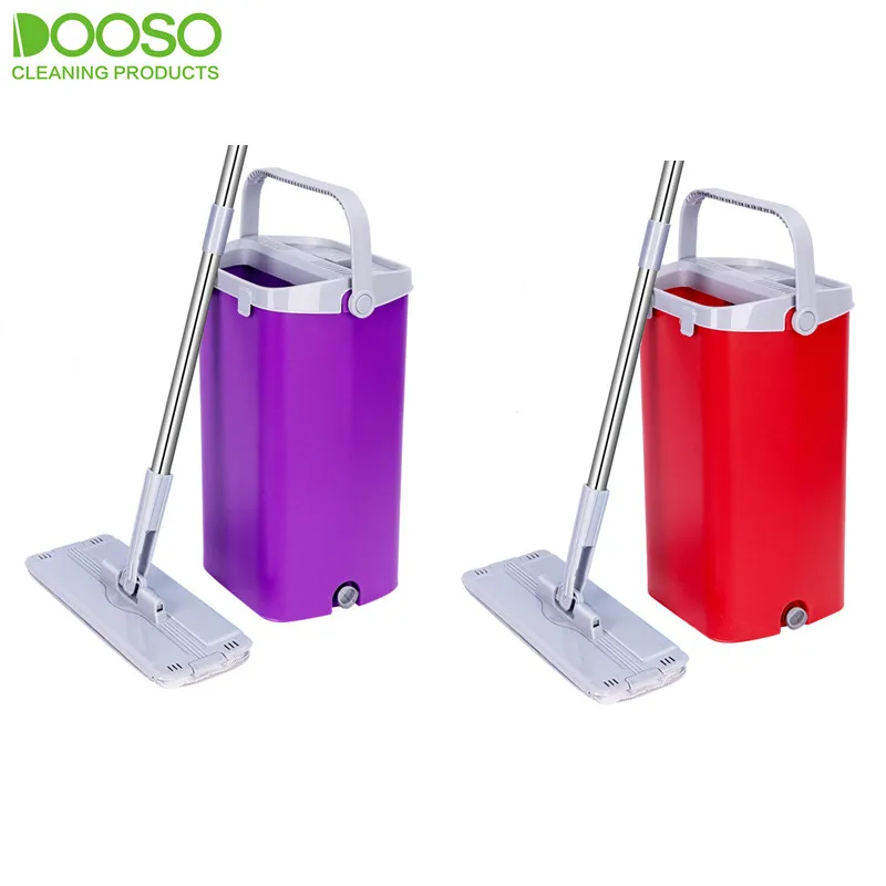 

Microfiber Flat Scraper Mop And Splash Proof Design Large Capacity Mop Bucket Cleaning Kit, Purple or customized colors