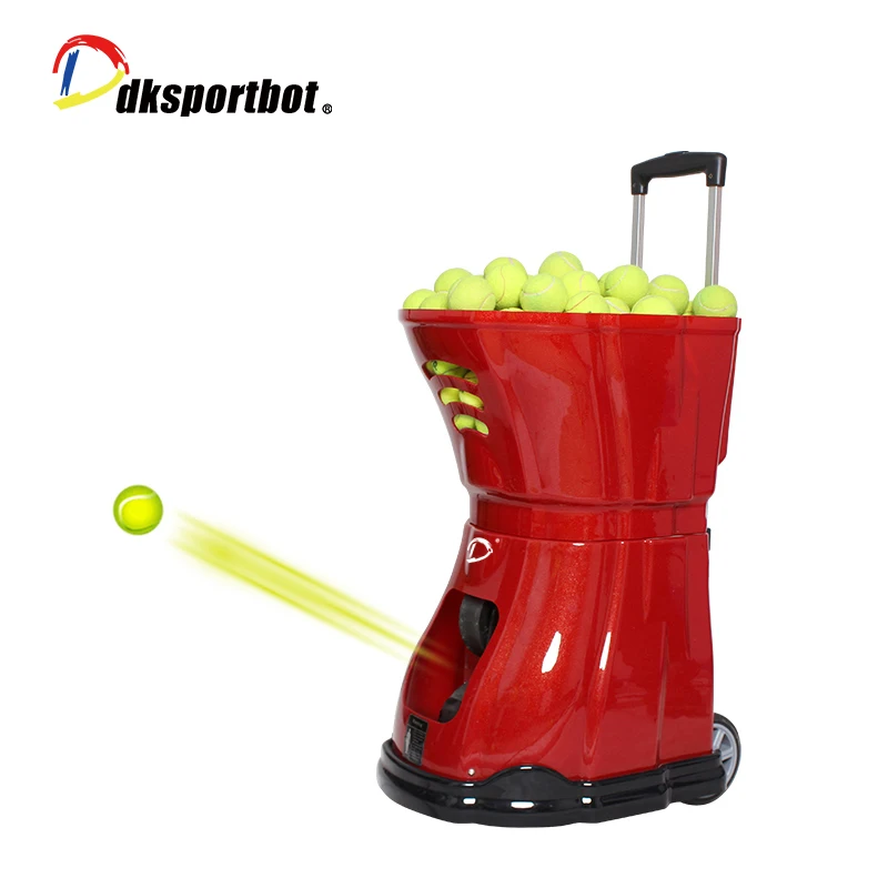 

DKsportbot Model DT3 Tennis Ball Throwing Machine Tennis Ball Training Equipment, Black/white/red