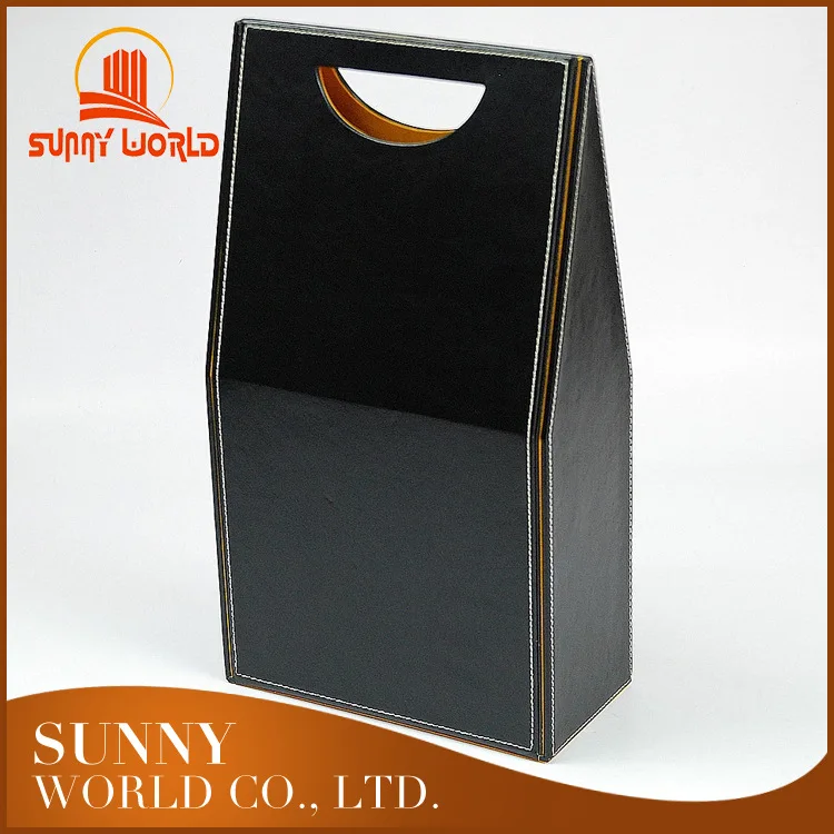 Single bottle PU leather Party Wine tote Travel Wine Case
