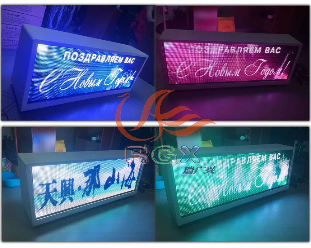RGX wifi 3G 4G control P5 outdoor taxi led display with double sides led video sign