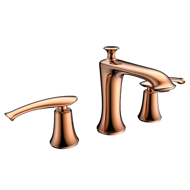 Classic Double Handle Widespread Bathroom Rose Gold Sink Faucets Buy