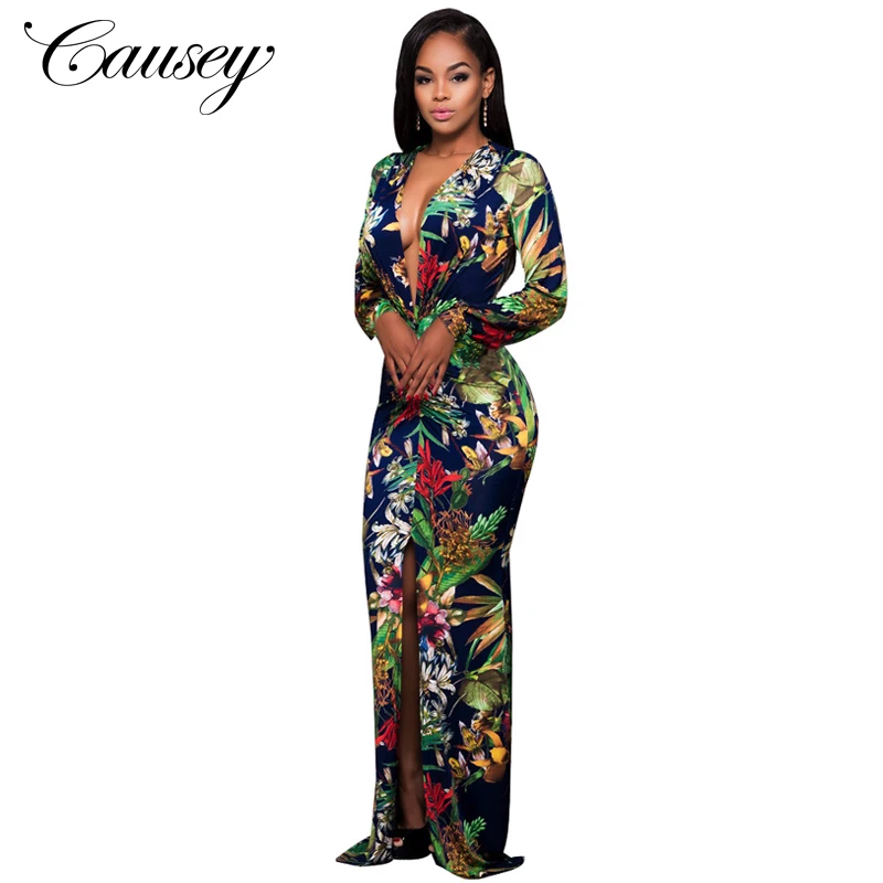 

Sexy Women Plus Size Long Dress Beautiful Digital Print African Dress Patterns Slim Dress, N/a